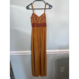 Xhilaration Boho Maxi Dress | Mustard Tribal Print | Size Small